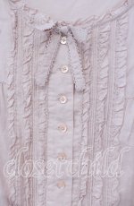 画像2: 【SALE】PINK HOUSE / ピコフリルピンタックノースリーブブラウス  ピンク O-25-10-04-095-LO-BL-OW-ZT373 (2)