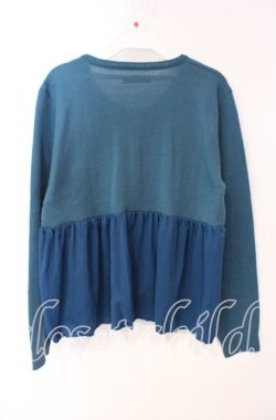 画像3: gouk / 桜刺繍素材切り替えカーディガン  グリーン O-25-10-04-097-GO-TO-OW-OS