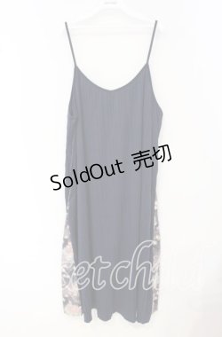 画像1: gouk / サイド和柄切り替えキャミワンピース  ネイビー O-25-10-04-099-GO-OP-OW-ZS