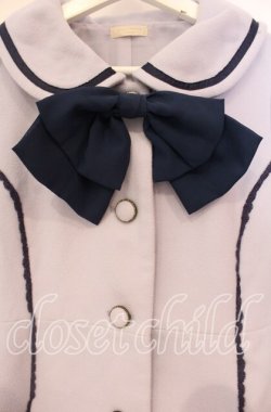 画像2: axes femme POETIQUE / ライン使い丸襟コート M ラベンダーブルー O-25-10-04-100-AX-JA-OW-OS