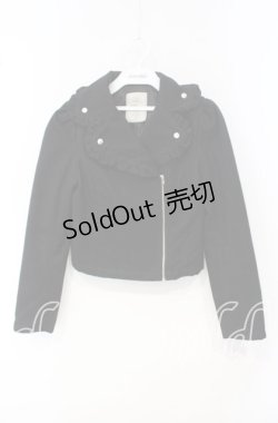 画像1: Ank Rouge / 2020年 Happy Ba フリルライダースジャケット  クロ O-25-10-04-014-CA-JA-IG-OS