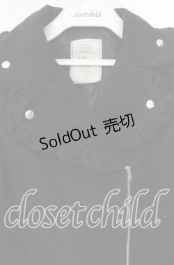 画像2: Ank Rouge / 2020年 Happy Ba フリルライダースジャケット  クロ O-25-10-04-014-CA-JA-IG-OS