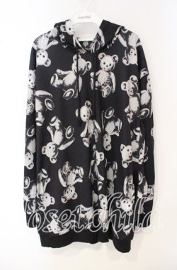 画像1: Drug Honey / スケルトンテディプルパーカー  ブラック×グレー O-25-10-04-017-PU-TO-IG-OS