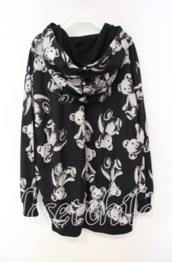 画像2: Drug Honey / スケルトンテディプルパーカー  ブラック×グレー O-25-10-04-017-PU-TO-IG-OS