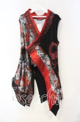 Qutie Frash / 着物インナーチュニック  レッド×ブラック O-25-10-04-021-QU-TO-IG-OS