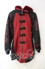 画像1: Qutie Frash / ファーブルゾン  レッド×ブラック O-25-10-04-023-QU-CO-IG-C053 (1)