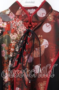 画像2: Qutie Frash / チャイナチュニック  レッド×ブラック O-25-10-04-024-QU-TO-IG-OS