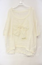 画像1: 【SALE】LIZ LISA / BIGリボンモチーフニットトップス 0 オフシロ O-25-10-04-030-LO-TO-OW-ZT009 (1)