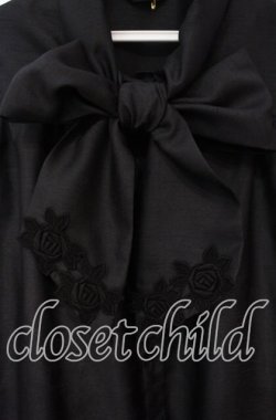 画像2: Enchantlic Enchantilly / ノーブルリボンタイブラウス  クロ O-25-10-06-029-LO-BL-OW-OS