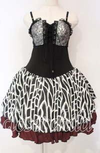 Qutie Frash / キャミワンピース  ブラック×レッド O-25-10-06-031-QU-OP-OW-OS