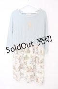 Jane Marple / ALICE トロンプルイユワンピース M ミント×アイボリー O-25-10-06-034-JM-OP-IG-OS