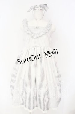 画像1: Choker rabbit / tabby catジャンパースカートセット L グレー O-25-10-06-004-LO-OP-OW-OS