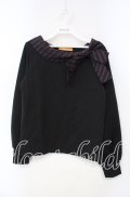 Fi.n.t / レジメンタルリボントップス  クロ×ワイン O-25-10-06-036-CA-TO-IG-OS