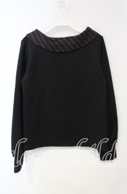 画像2: Fi.n.t / レジメンタルリボントップス  クロ×ワイン O-25-10-06-036-CA-TO-IG-OS