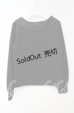 画像2: 【SALE】Fi.n.t / レジメンタルリボントップス  クロ×ワイン O-25-10-06-036-CA-TO-IG-ZT015