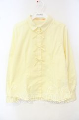 Fi.n.t / 丸襟3つリボンブラウス  イエロー O-25-10-06-040-CA-BL-IG-ZT513