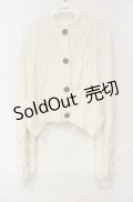 【SALE】evelyn / フード付きニットカーディガン F シロ O-25-10-06-052-LO-TO-OW-ZT524