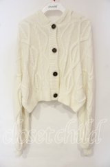 evelyn / フード付きニットカーディガン F シロ O-25-10-06-052-LO-TO-OW-OS