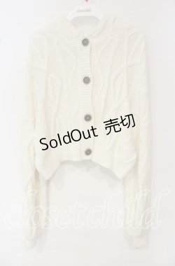 画像1: 【SALE】evelyn / フード付きニットカーディガン F シロ O-25-10-06-052-LO-TO-OW-ZT524