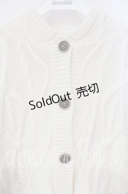 画像2: 【SALE】evelyn / フード付きニットカーディガン F シロ O-25-10-06-052-LO-TO-OW-ZT524