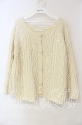 PINK HOUSE / アラン編みニットカーディガン  アイボリー O-25-10-06-056-LO-TO-IG-OS