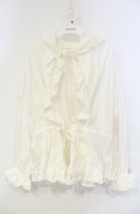 PINK HOUSE / ステッチフード付きオーバーブラウス  ホワイト O-25-10-06-057-LO-BL-IG-OS