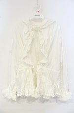画像1: PINK HOUSE / ステッチフード付きオーバーブラウス  ホワイト O-25-10-06-057-LO-BL-IG-ZT533 (1)