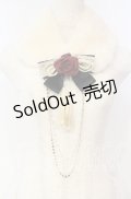 Cha Cha / Love and Deathティペット＆チェーン付きクリップ  アイボリー O-25-10-06-005-LO-ZA-OW-OS