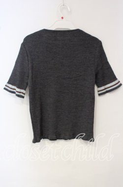 画像2: TOMATSU / 共布フリルニット 38 グレー O-25-10-06-061-LO-TO-IG-ZT379