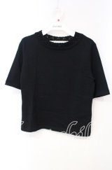 TOMATSU / スリーブ編みニットソー 38 ブラック O-25-10-06-062-LO-TO-IG-ZT379