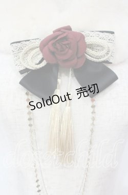 画像2: Cha Cha / Love and Deathティペット＆チェーン付きクリップ  アイボリー O-25-10-06-005-LO-ZA-OW-OS