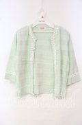 TOMATSU / マーガレットフラワーボレロ  ミント O-25-10-06-063-LO-TO-IG-OS