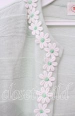 画像2: 【SALE】TOMATSU / マーガレットフラワーボレロ  ミント O-25-10-06-063-LO-TO-IG-ZT379 (2)