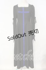 Moi-meme-Moitie / 【通販限定】2024 Winter Special Set ロングワンピース+パニエ  ブラック×ブルー O-25-10-06-006-MO-OP-OW-OS