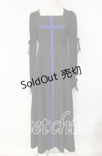 Moi-meme-Moitie / 【通販限定】2024 Winter Special Set ロングワンピース+パニエ  ブラック×ブルー O-25-10-06-006-MO-OP-OW-OS