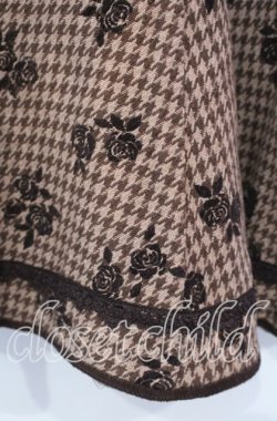 画像2: LIZ LISA / 千鳥薔薇柄スカート M ブラウン O-25-10-06-072-LO-SK-OW-OS