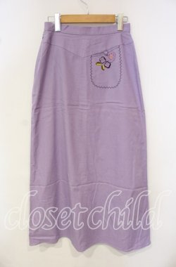画像2: TOMATSU / フラワーモチーフポケットスカート 38 ラベンダー O-25-10-06-078-LO-SK-IG-OS