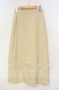 TOMATSU / フラワーモチーフポケットスカート 38 ベージュ O-25-10-06-079-LO-SK-IG-ZT247