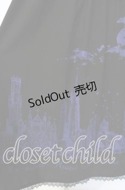 画像3: Moi-meme-Moitie / サイレントムーンワンピース（ミディアム丈）  ブラック×ブルー O-25-10-06-007-MO-OP-OW-OS