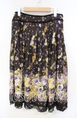 INGEBORG / ローズモチーフミディスカート 13 パープル O-25-10-06-088-LO-SK-IG-ZT165