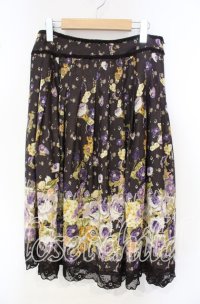INGEBORG / ローズモチーフミディスカート 13 パープル O-25-10-06-088-LO-SK-IG-ZT165