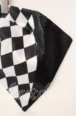 画像2: Qutie Frash /  飾り帯〜ダイヤ〜  ブラック×ホワイト O-25-10-06-090-QU-TS-OW-OS