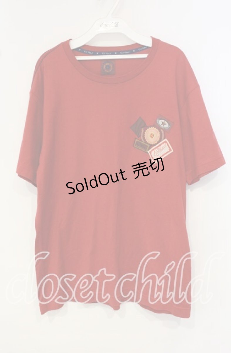 画像1: 【SALE】Karl Helmut / パッチTシャツ  アカ O-25-10-06-096-EL-TS-IG-ZT379 (1)