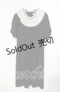 KANEKO ISAO / レースカラータックワンピース  クロ O-25-10-06-098-EL-OP-IG-OS