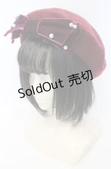 m petit by misako / TT*AMリボンBベレー 57.5ｃｍ ワイン O-25-10-10-039-LO-AC-OW-ZT-K011