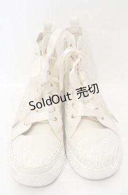 画像2: axes femme / レースハイカットスニーカー S キナリ O-25-10-10-042-AX-SH-OW-ZT-K003