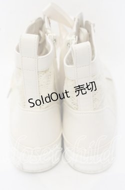 画像3: axes femme / レースハイカットスニーカー S キナリ O-25-10-10-042-AX-SH-OW-ZT-K003