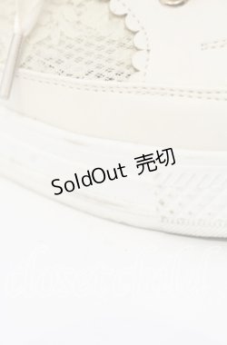 画像9: axes femme / レースハイカットスニーカー S キナリ O-25-10-10-042-AX-SH-OW-ZT-K003