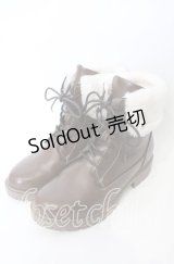 axes femme / 配色ファースノーブーツ M ブラウン O-25-10-10-043-AX-SH-OW-ZT-K003