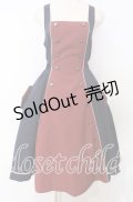 metamorphose / With a magic wand！ジャンパースカート 2 ワイン×ネイビー O-25-10-10-052-ME-OP-IG-OS